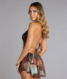 Falling For You Open Back Mesh Romper