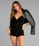 After Dark Animal Print Lace Up Romper