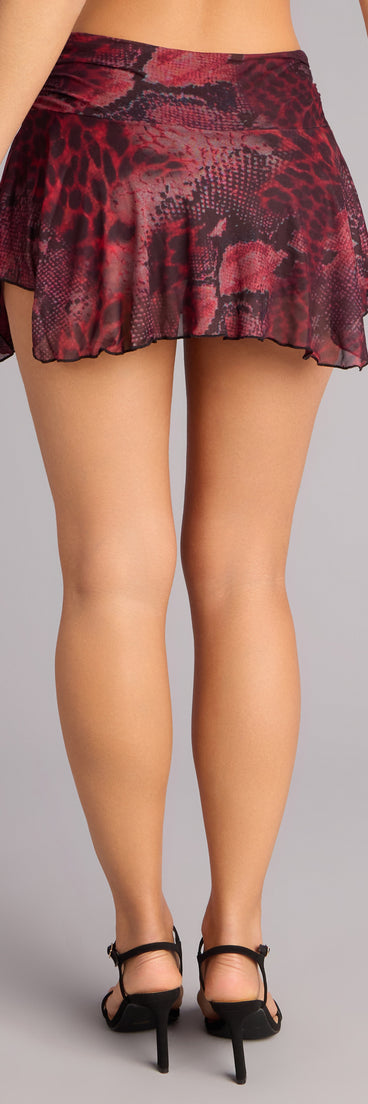 Wild Crush Ruffle Mini Skort