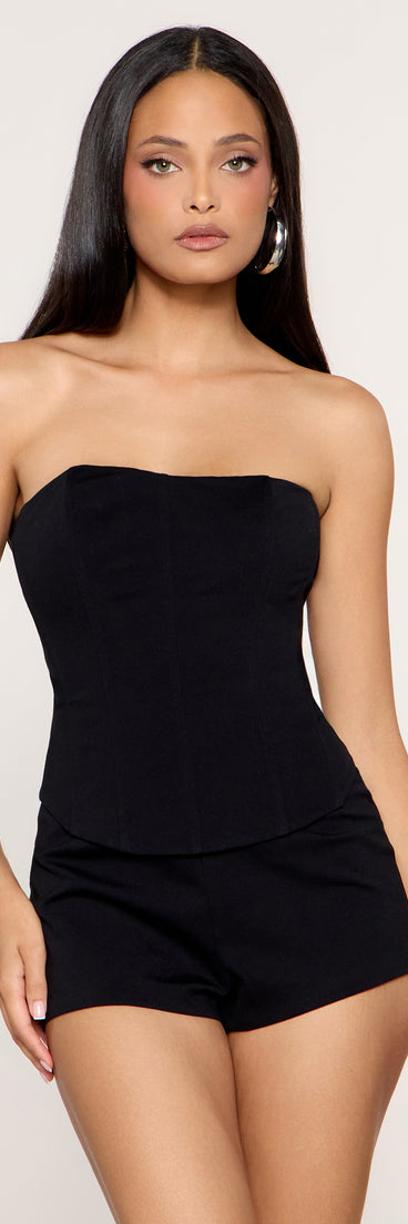 Shape Shift Strapless Structured Corset Romper