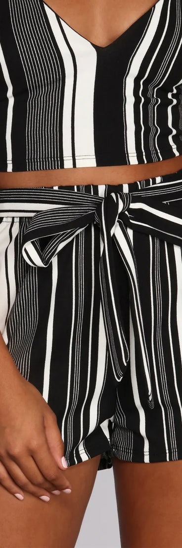 Chic In Stripes Shorts