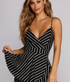 Striped And Sassy Skater Romper