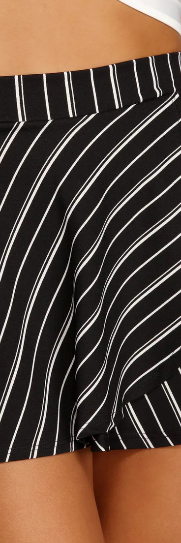 Striped Skater Skort