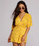 Mini Bouquet Kimono Sleeve Romper