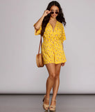 Mini Bouquet Kimono Sleeve Romper