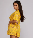 Mini Bouquet Kimono Sleeve Romper