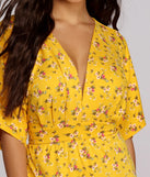 Mini Bouquet Kimono Sleeve Romper