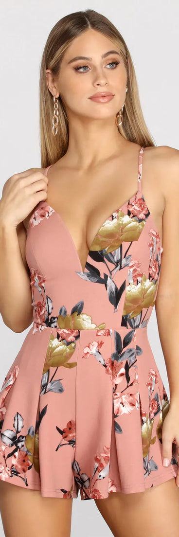 Plant One On Floral Romper