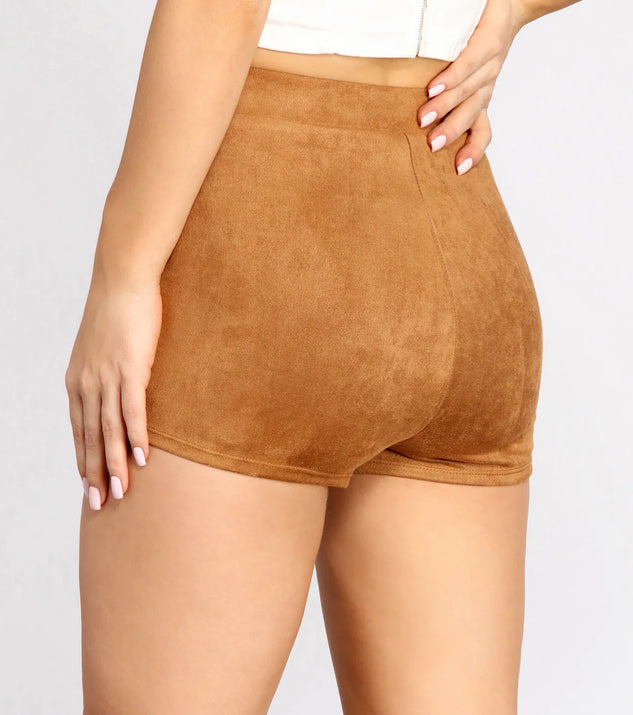 Faux Suede Lace Up Shorts | Windsor