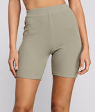 Effortlessly Trendy Ribbed Biker Shorts