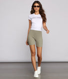 Effortlessly Trendy Ribbed Biker Shorts