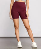 Brushed Knit Biker Shorts