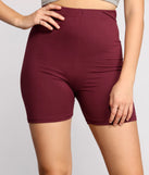 Brushed Knit Biker Shorts