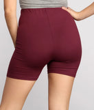 Brushed Knit Biker Shorts
