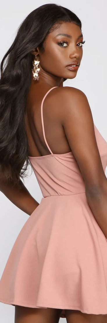 Best Life Twist Front Skater Romper