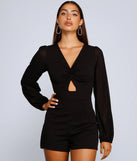 Downtown Chic Twist Front Romper
