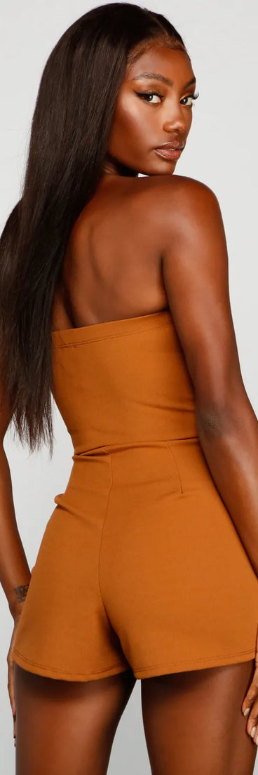 City Chic Sleeveless Wrap Romper