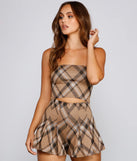 Plaid About It Pleated Romper