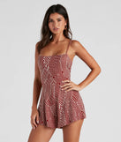 Jungle Cruise Geo Tie-Back Romper