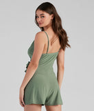 Flirtatious Flair Faux Wrap Romper