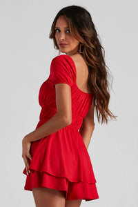 Flirty Style Ruched Romper