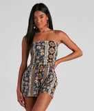 Boho Baby Tube Side Ruched Romper