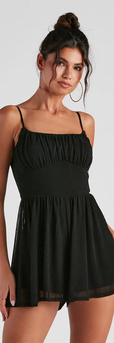 Too Cute Mesh Knit Romper