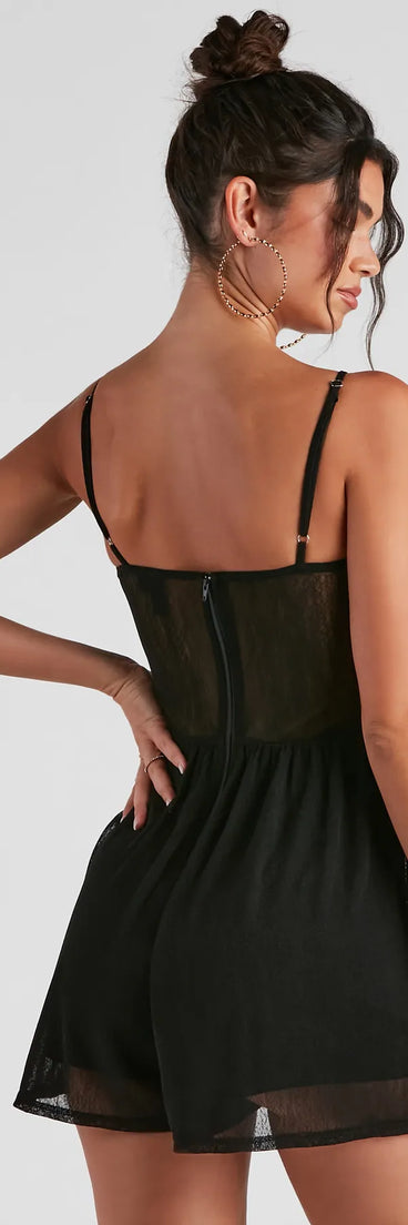 Too Cute Mesh Knit Romper