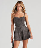 Glow Girl Glitter Pleated Romper
