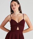 Trendy Twist-Front Skater Romper