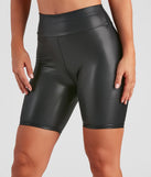 Faux Leather Biker Shorts