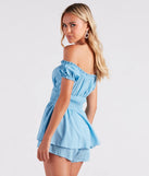 Flirtatious Mood Ruffled Knit Romper