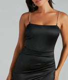 Elegance Served Faux Pearl Chain Strap Romper