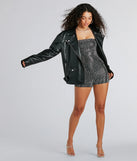 The Popstar Diva Strapless Rhinestone Romper in black brings edge and energy to your vibe, ready to elevate any festival look or concert outfit.