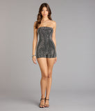 Popstar Diva Strapless Rhinestone Romper