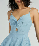 Sweet Life Twist Eyelet Lace Skater Romper