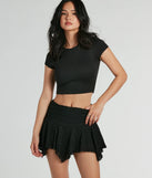 Alluring Flirt High-Rise Lace Mini Skort