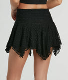 Alluring Flirt High-Rise Lace Mini Skort