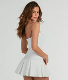 Perfect as a dress alternative for a date-night outfit, wedding guest attire, and cocktail party dress alike, the All The Likes Strapless Pleated Ponte Romper is a women's ivory romper that combines a stylish, unique design with festive colors and on-trend details for a standout look!
