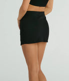 Always A Sensation High-Rise Ponte Skort, a trendy black addition to women's going-out outfits, is ideal for Christmas party outfits, chic NYE attire, or winter night-out looks that keep you on-trend!