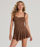The Ain't It Cute Sweetheart Ruffled Skater Romper brings edge and energy to your vibe, ready to elevate any festival look or concert outfit.