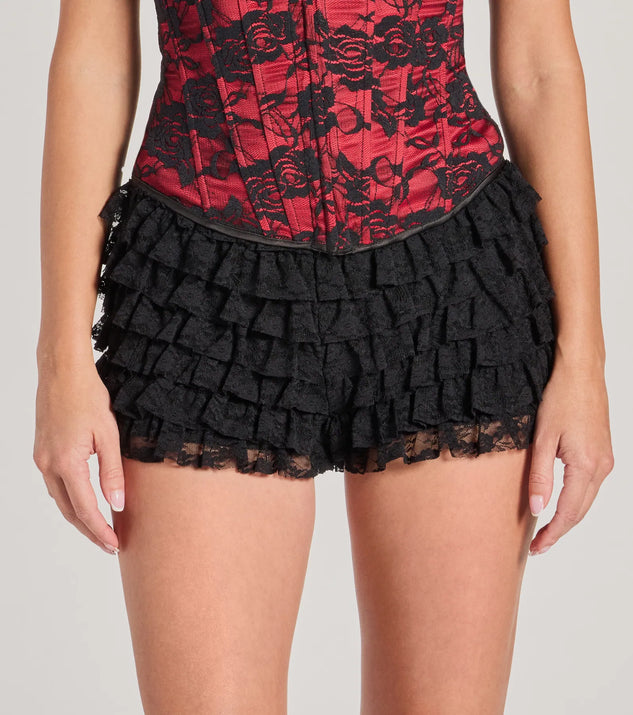Nite closet Ruffled Bloomer Black Lolita Shorts for Women