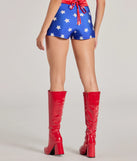 Lady Justice Star Print Hot Shorts