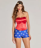 Lady Justice Star Print Hot Shorts
