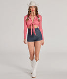Perfect as a dress alternative for a New Year's outfit, wedding guest attire, and cocktail party dress alike, the Rodeo Cowgirl Gingham Tie-Front Romper is a women's red romper that combines a stylish, unique design with festive colors and holiday-ready details for a standout look!