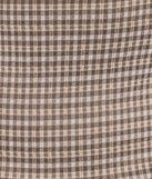 The Charming Direction Sleeveless Plaid Romper is a trendy women's bottom in taupe, designed with modern details and alluring textures to complete chic outfits for 2025.