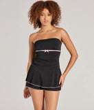 Revamp your 2025 wardrobe with this chic addition, the Little Crush Sleeveless Bow Pleated Romper in black, perfect for elevating your style in the new year.