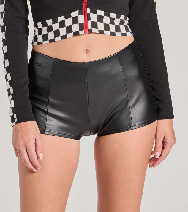 Sleek Vibe Faux Leather Hot Shorts | Windsor