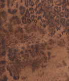 The Sassy Chic Leopard Print Faux Suede Hot Shorts is a trendy women's bottom in brown, designed with modern details and alluring textures to complete chic outfits for 2025.