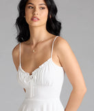 Choosing a ivory romper like the One Take V-Neck Ruffle Skater Romper means you’re ready for anything—no outfit planning needed, just style, go, and glow.